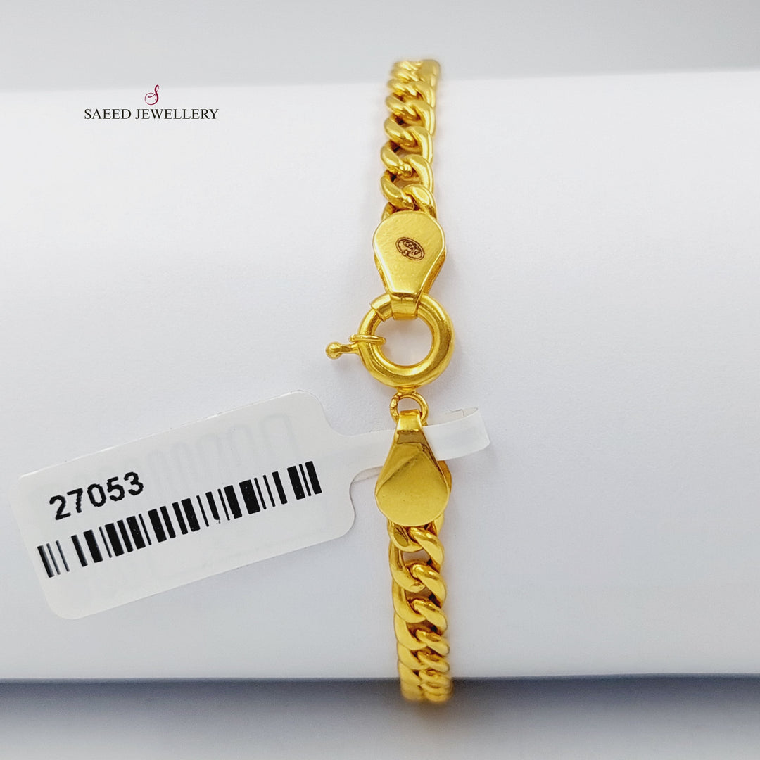 21K Gold Letters Bracelet by Saeed Jewelry - Image 4