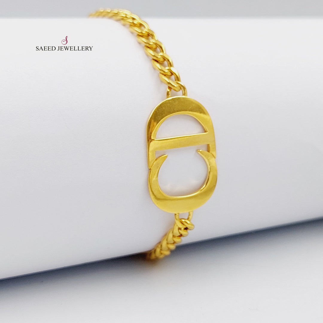 21K Gold Letters Bracelet by Saeed Jewelry - Image 12