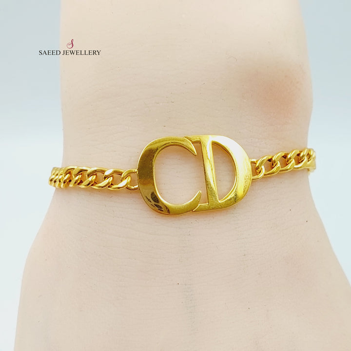 21K Gold Letters Bracelet by Saeed Jewelry - Image 8