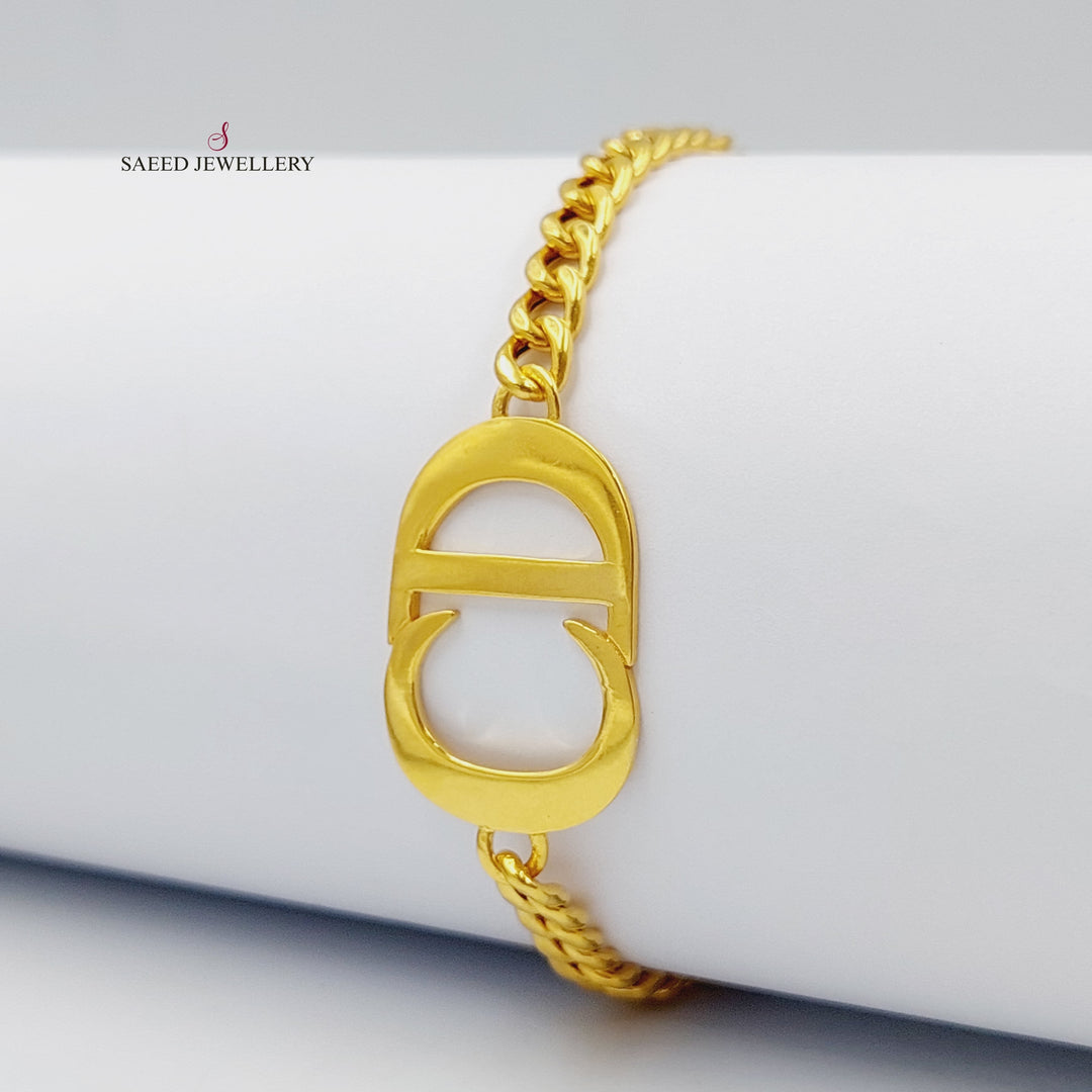 21K Gold Letters Bracelet by Saeed Jewelry - Image 1