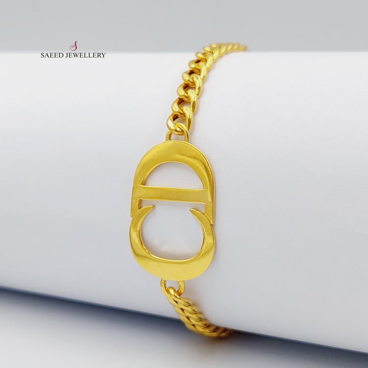 21K Gold Letters Bracelet by Saeed Jewelry - Image 1