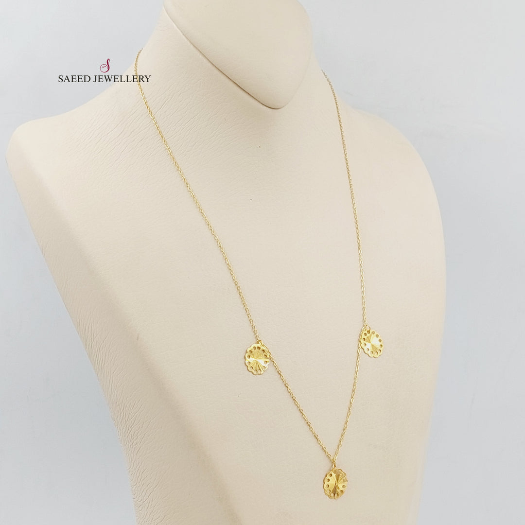 21K Gold Light Fancy Necklace by Saeed Jewelry - Image 2