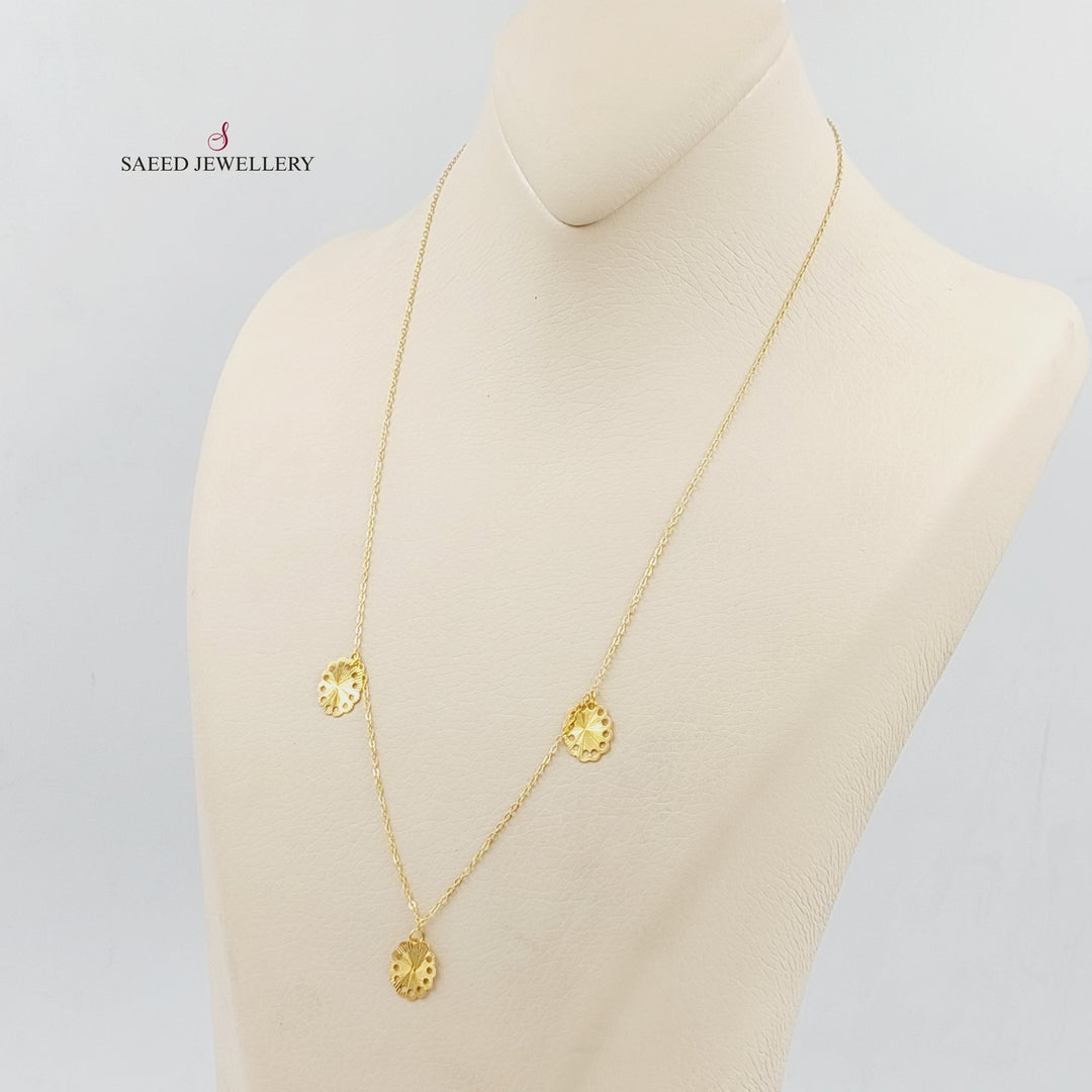 21K Gold Light Fancy Necklace by Saeed Jewelry - Image 3