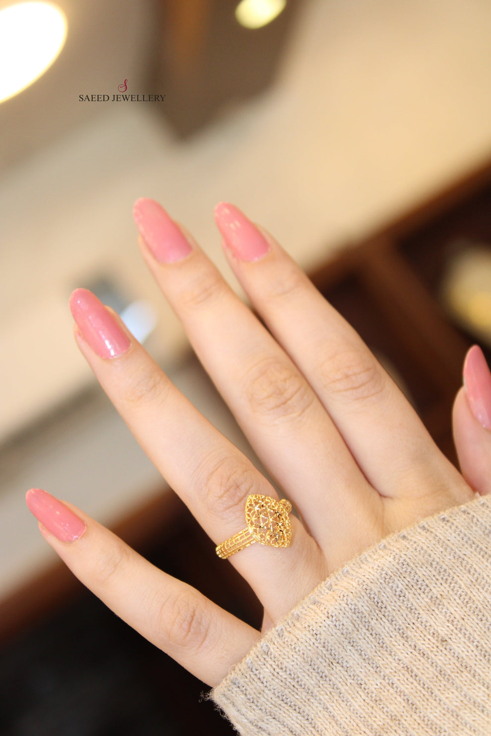 21K Gold Light Ring by Saeed Jewelry - Image 7