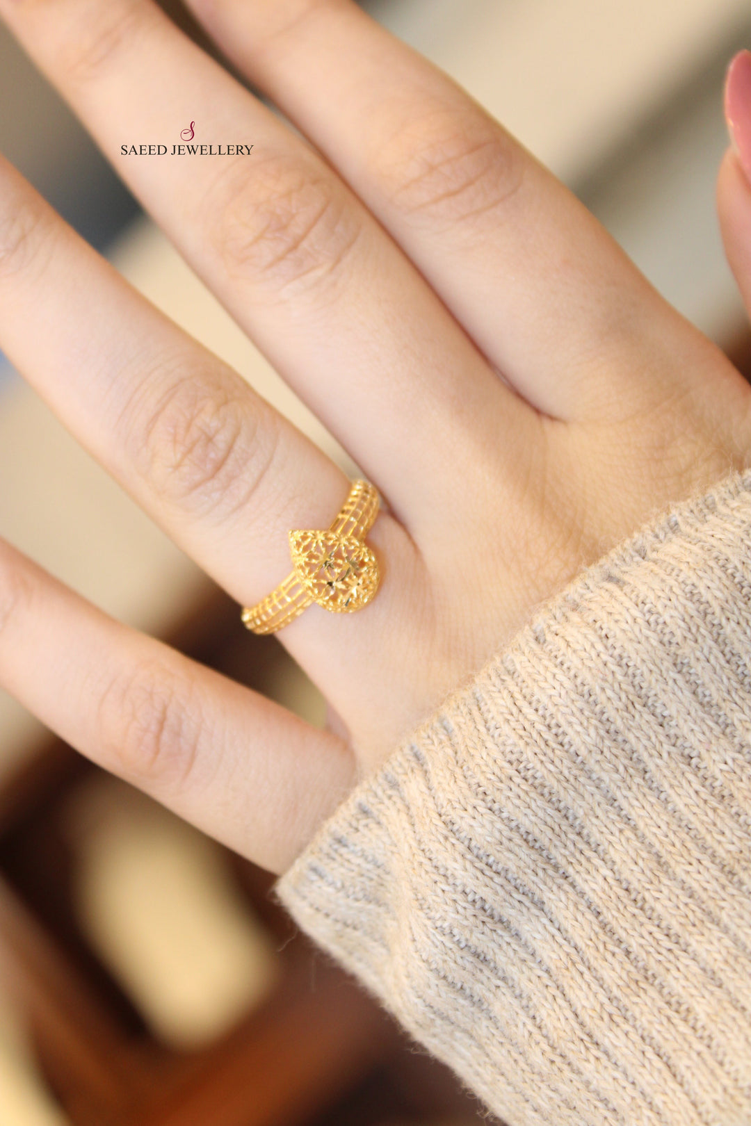 21K Gold Light Ring by Saeed Jewelry - Image 2