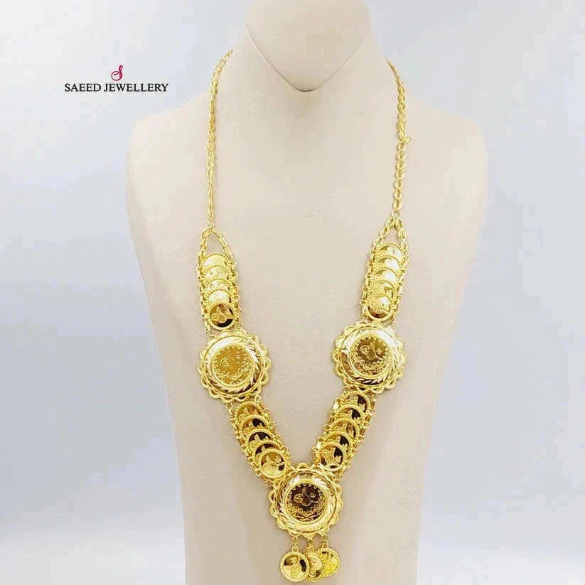 21K Gold Lira Rashadi Necklace by Saeed Jewelry - Image 2