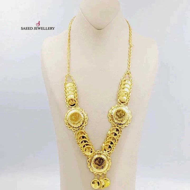 21K Gold Lira Rashadi Necklace by Saeed Jewelry - Image 2