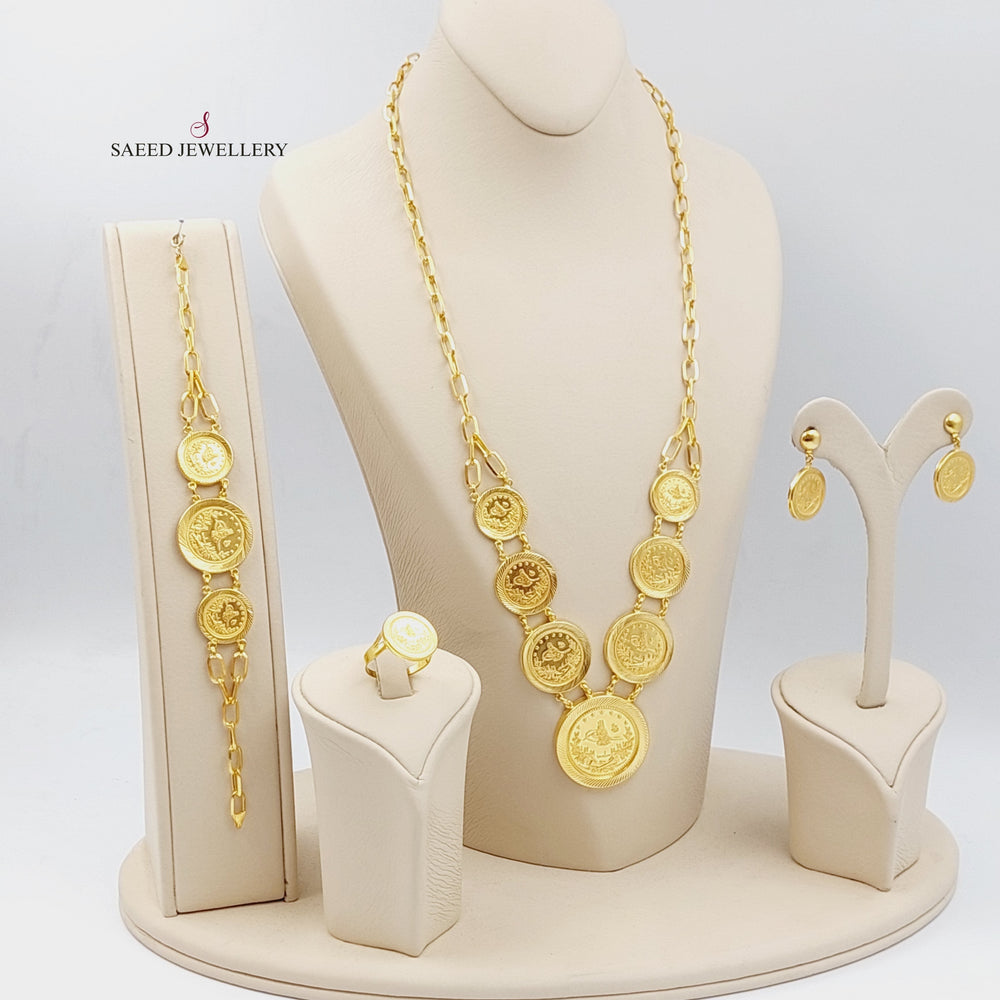 21K Gold Lira Rashadi's set 4 pieces by Saeed Jewelry - Image 2