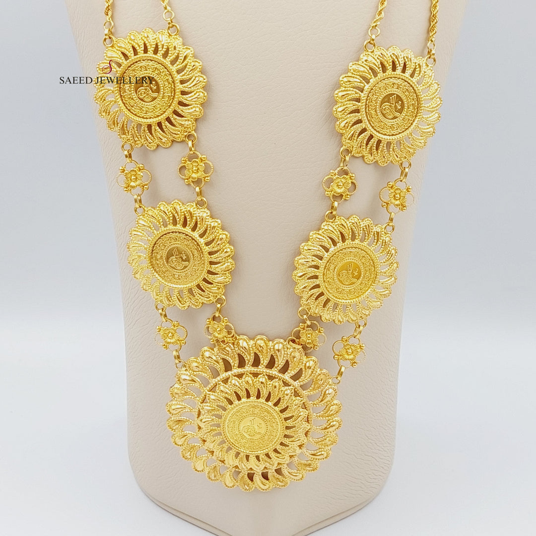 21K Gold Lirat Rashadi Necklace by Saeed Jewelry - Image 3