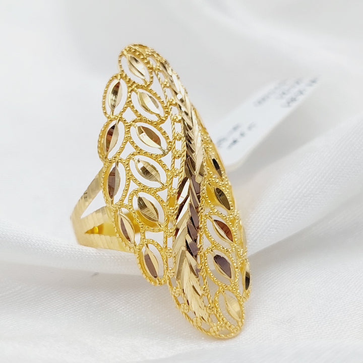 21K Gold Long Fancy Ring by Saeed Jewelry - Image 6