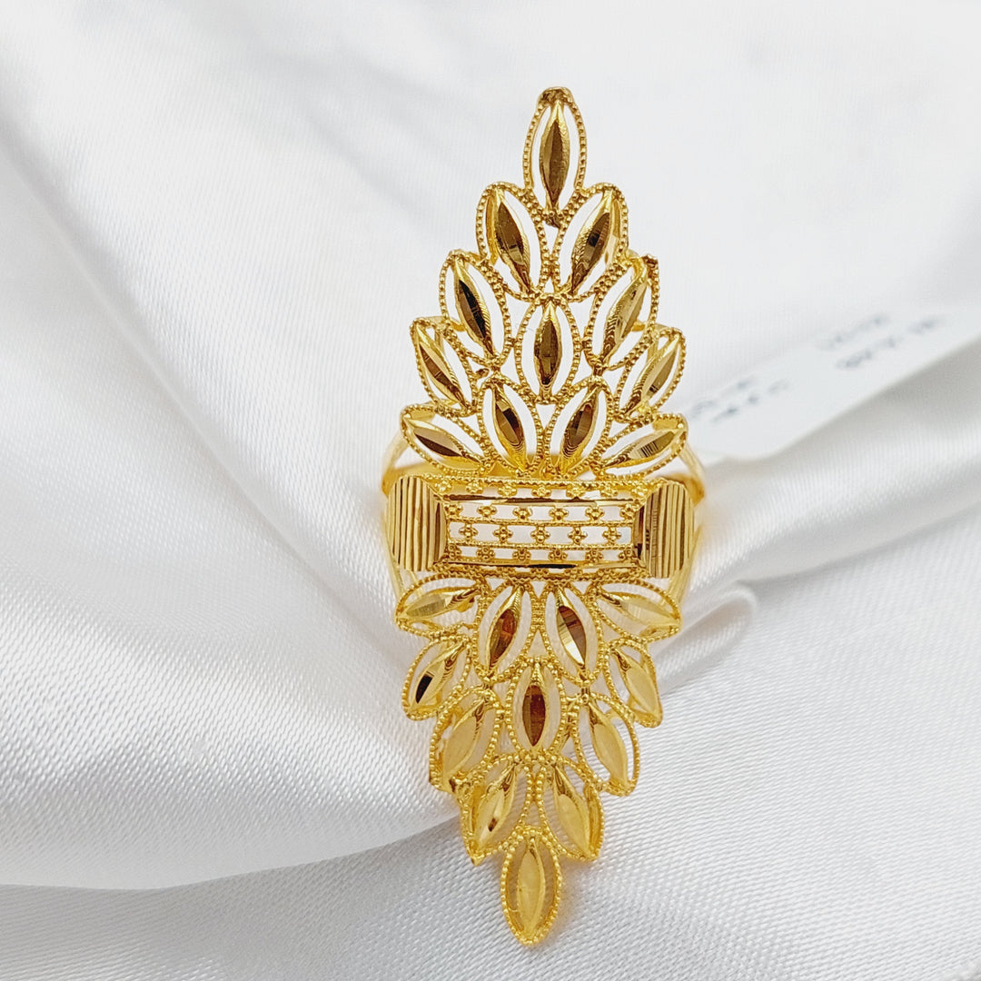 21K Gold Long Spike Ring by Saeed Jewelry - Image 3