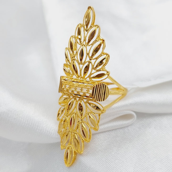 21K Gold Long Spike Ring by Saeed Jewelry - Image 4