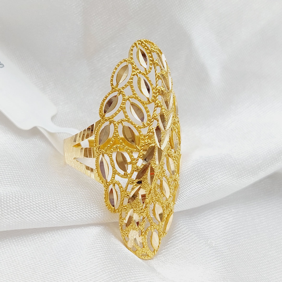 21K Gold Long Spike Ring by Saeed Jewelry - Image 3