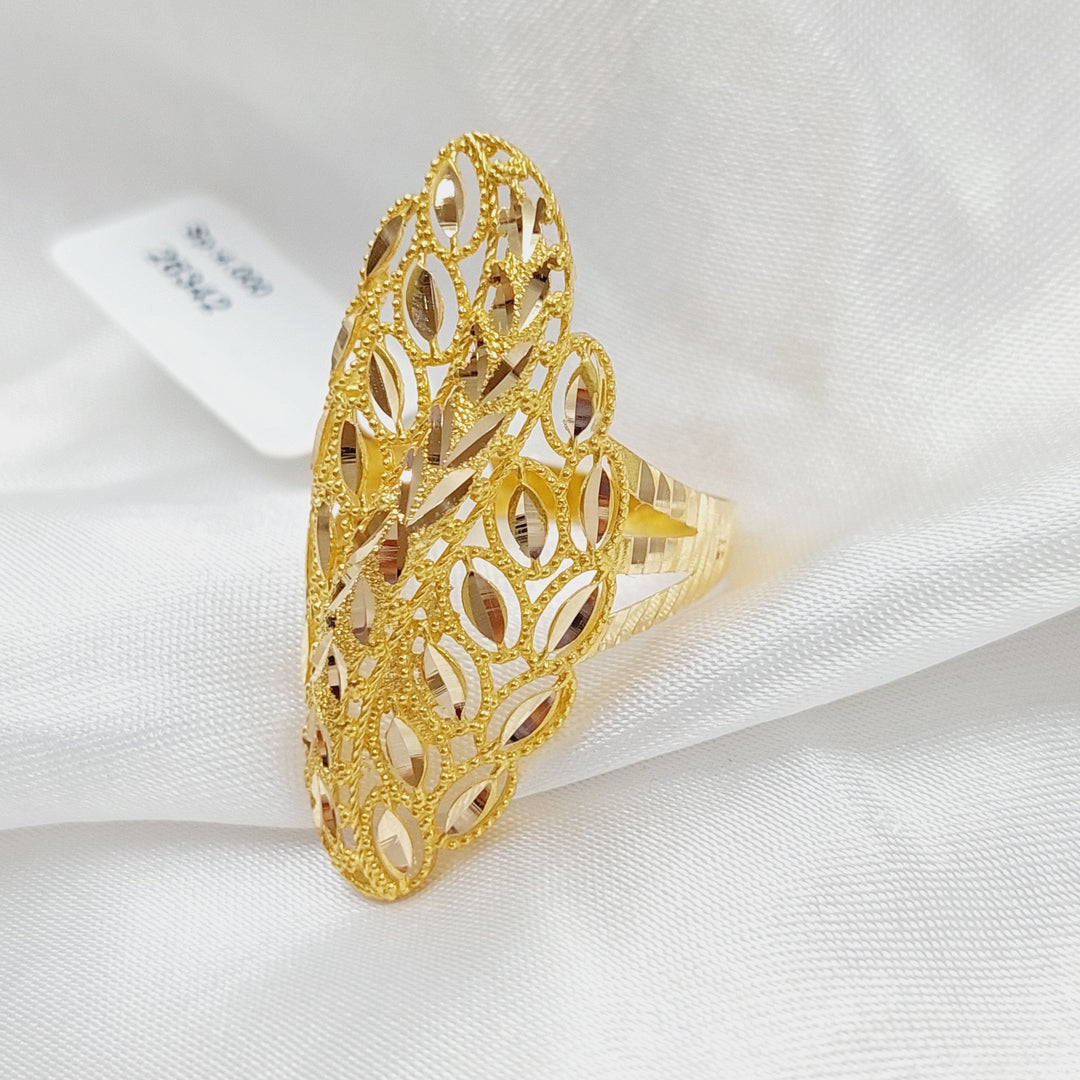 21K Gold Long Spike Ring by Saeed Jewelry - Image 4