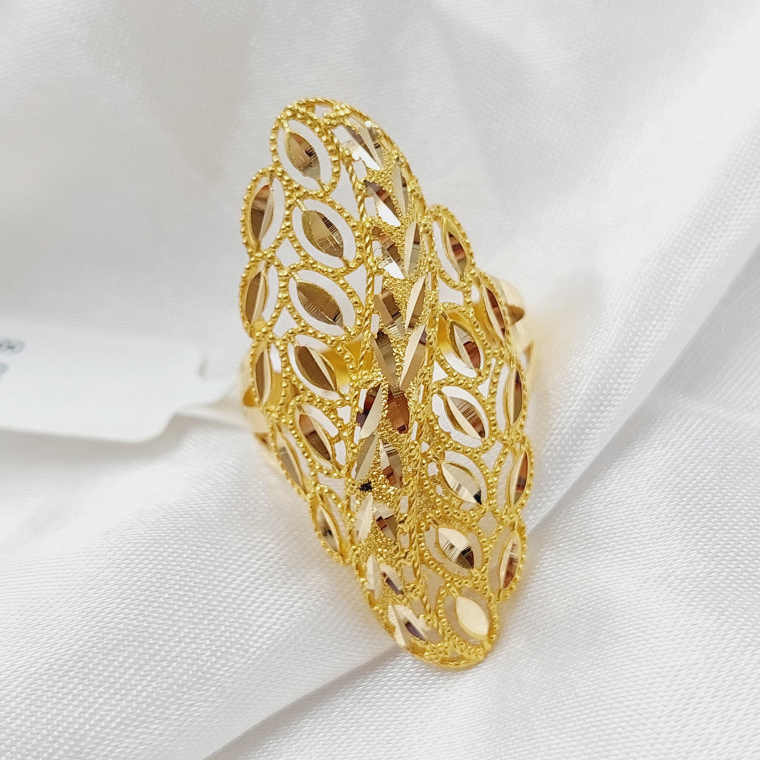 21K Gold Long Spike Ring by Saeed Jewelry - Image 4