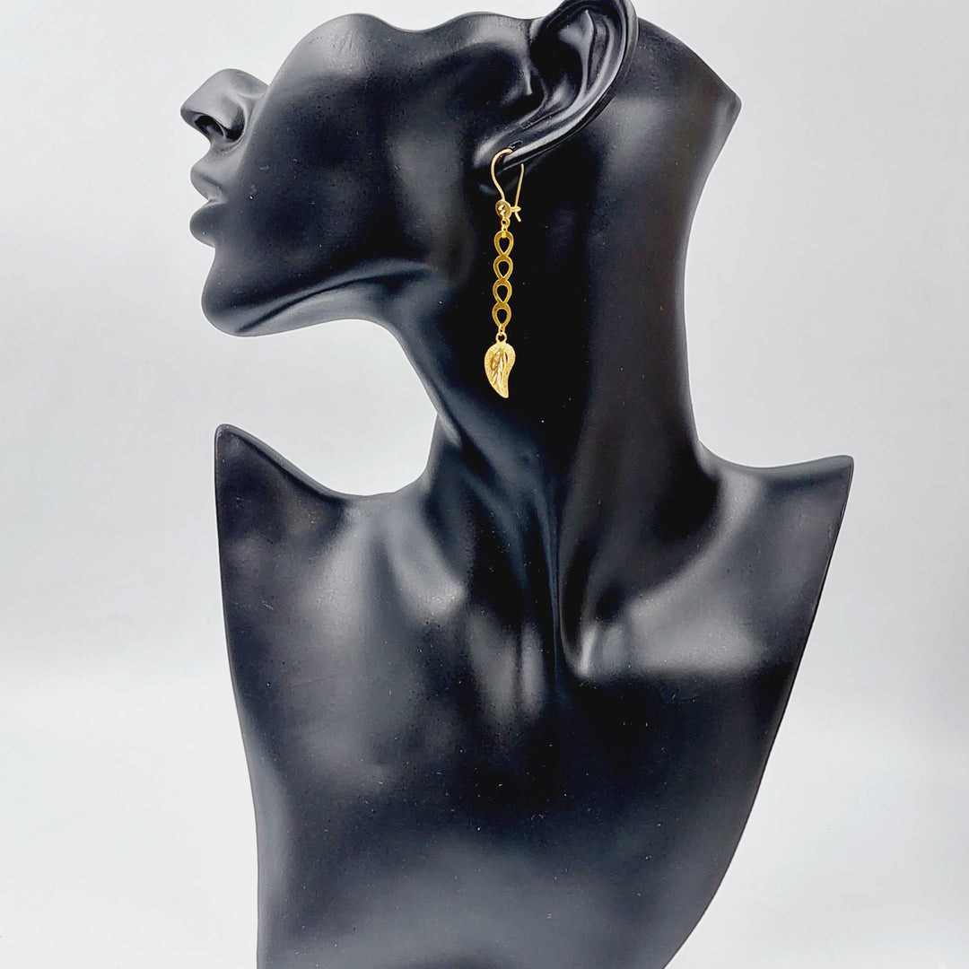 21K Gold Loza Earrings by Saeed Jewelry - Image 3