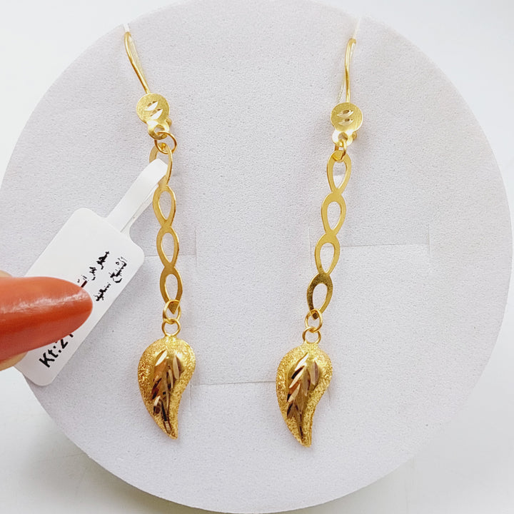 21K Gold Loza Earrings by Saeed Jewelry - Image 1