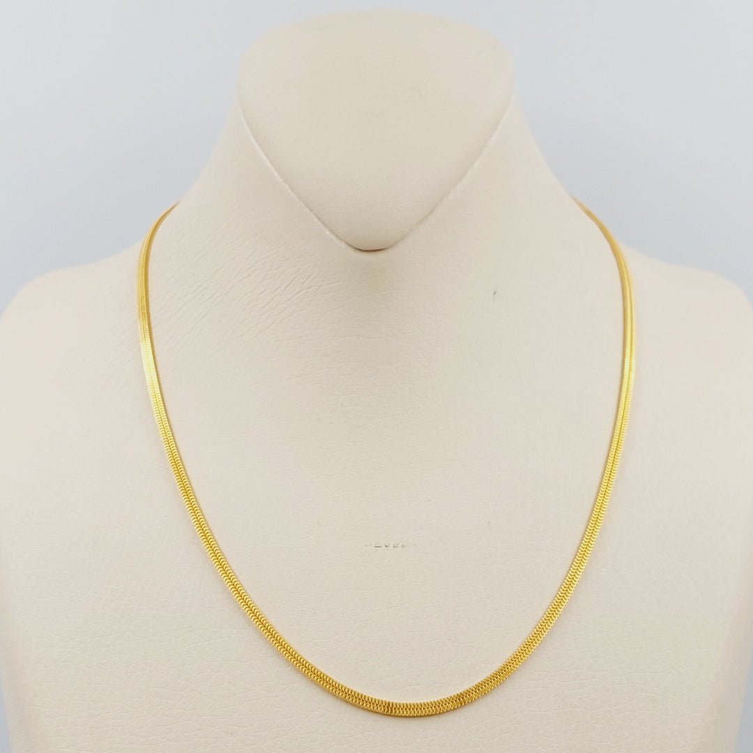 21K Gold Malaysian Chain 45 cm wide by Saeed Jewelry - Image 1