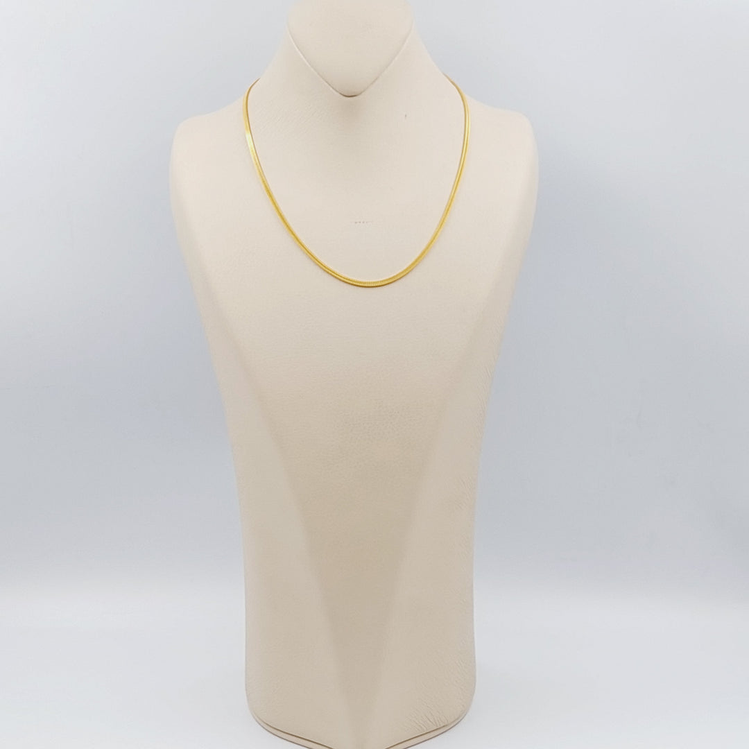 21K Gold Malaysian Chain 45 cm wide by Saeed Jewelry - Image 2