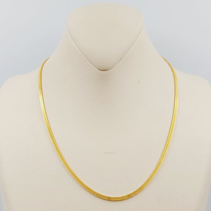 21K Gold Malaysian Chain 45 cm wide by Saeed Jewelry - Image 1