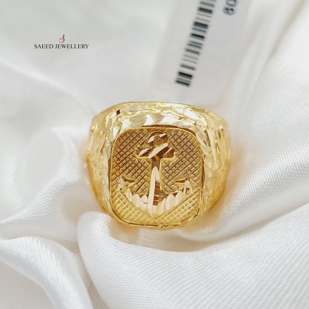 21K Gold Men's Ring by Saeed Jewelry - Image 1