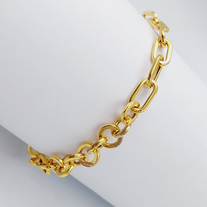 21K Gold Mix Bracelet by Saeed Jewelry - Image 3