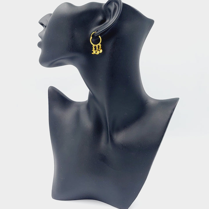 21K Gold Moon Earrings by Saeed Jewelry - Image 5