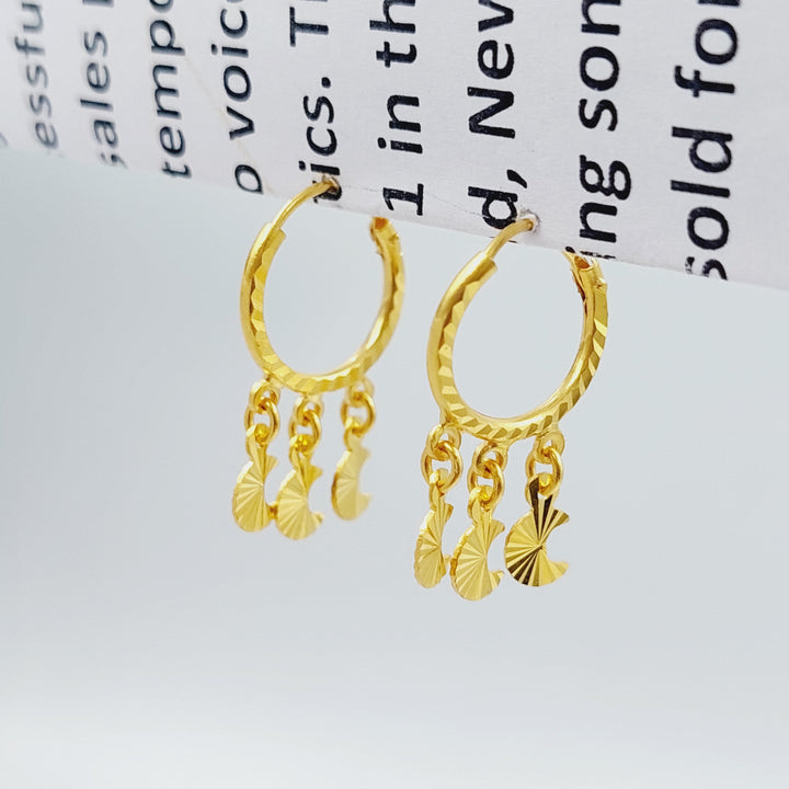 21K Gold Moon Earrings by Saeed Jewelry - Image 1