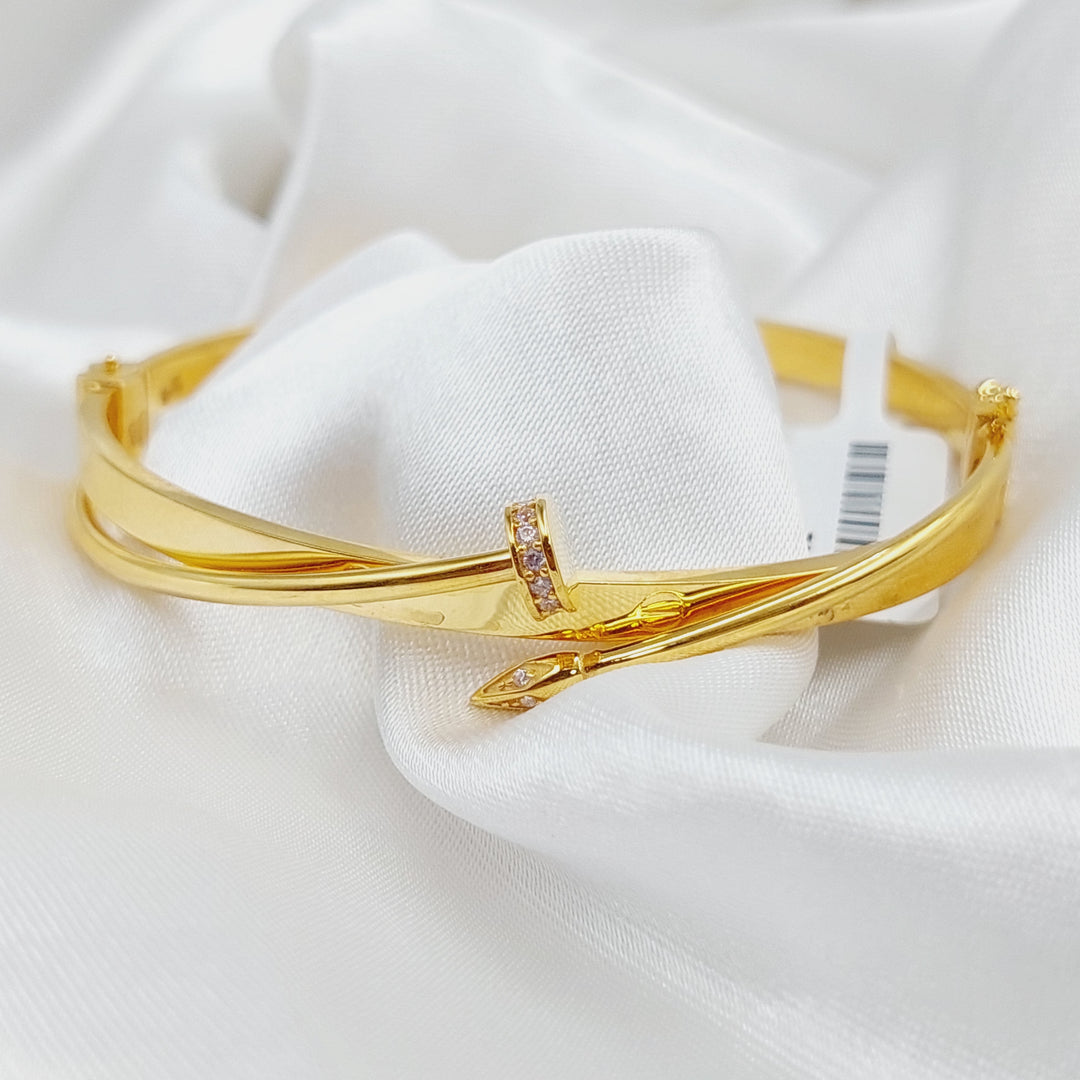 21K Gold Nail Bracelet by Saeed Jewelry - Image 3