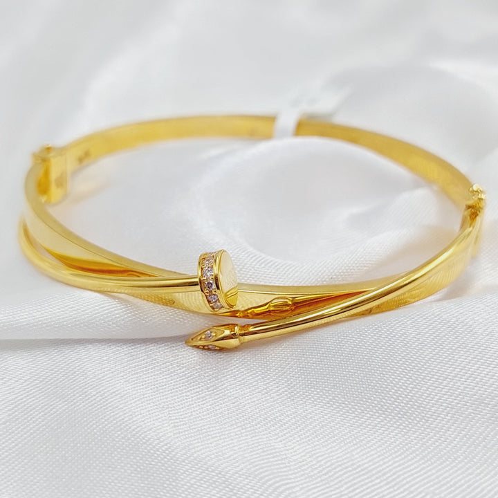 21K Gold Nail Bracelet by Saeed Jewelry - Image 1