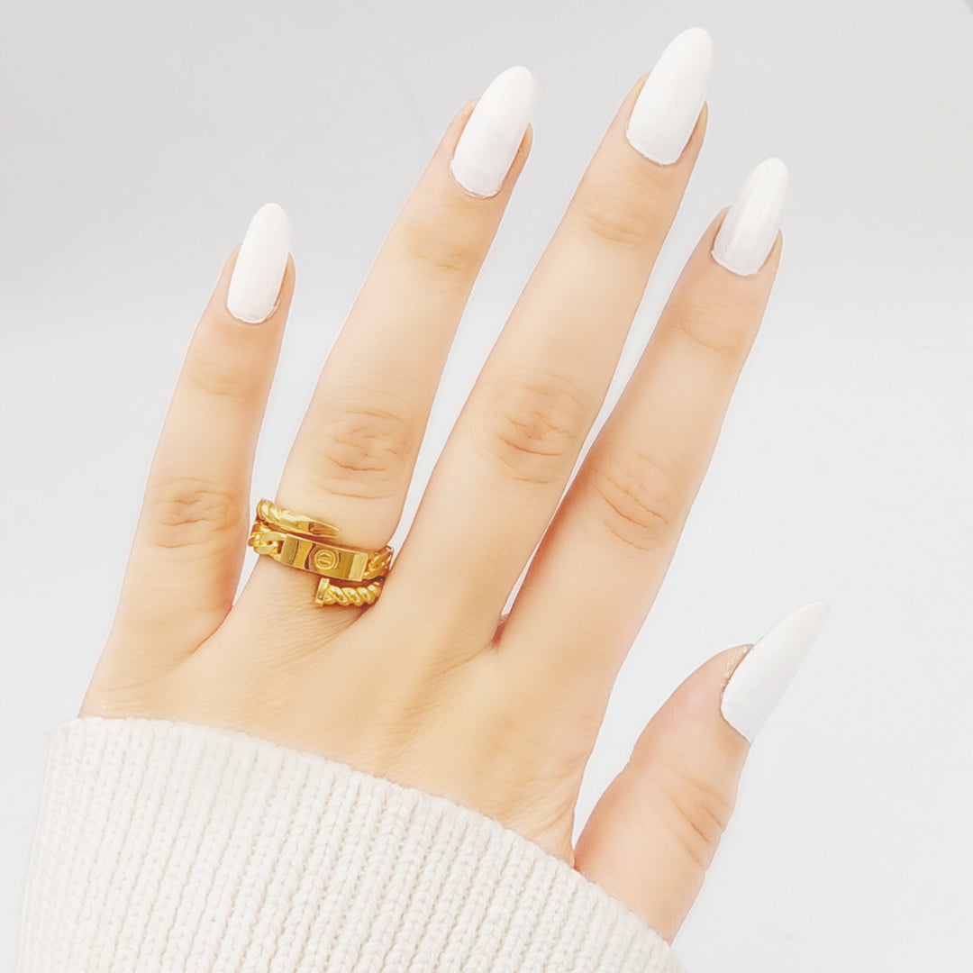 21K Gold Nail Model Ring by Saeed Jewelry - Image 2