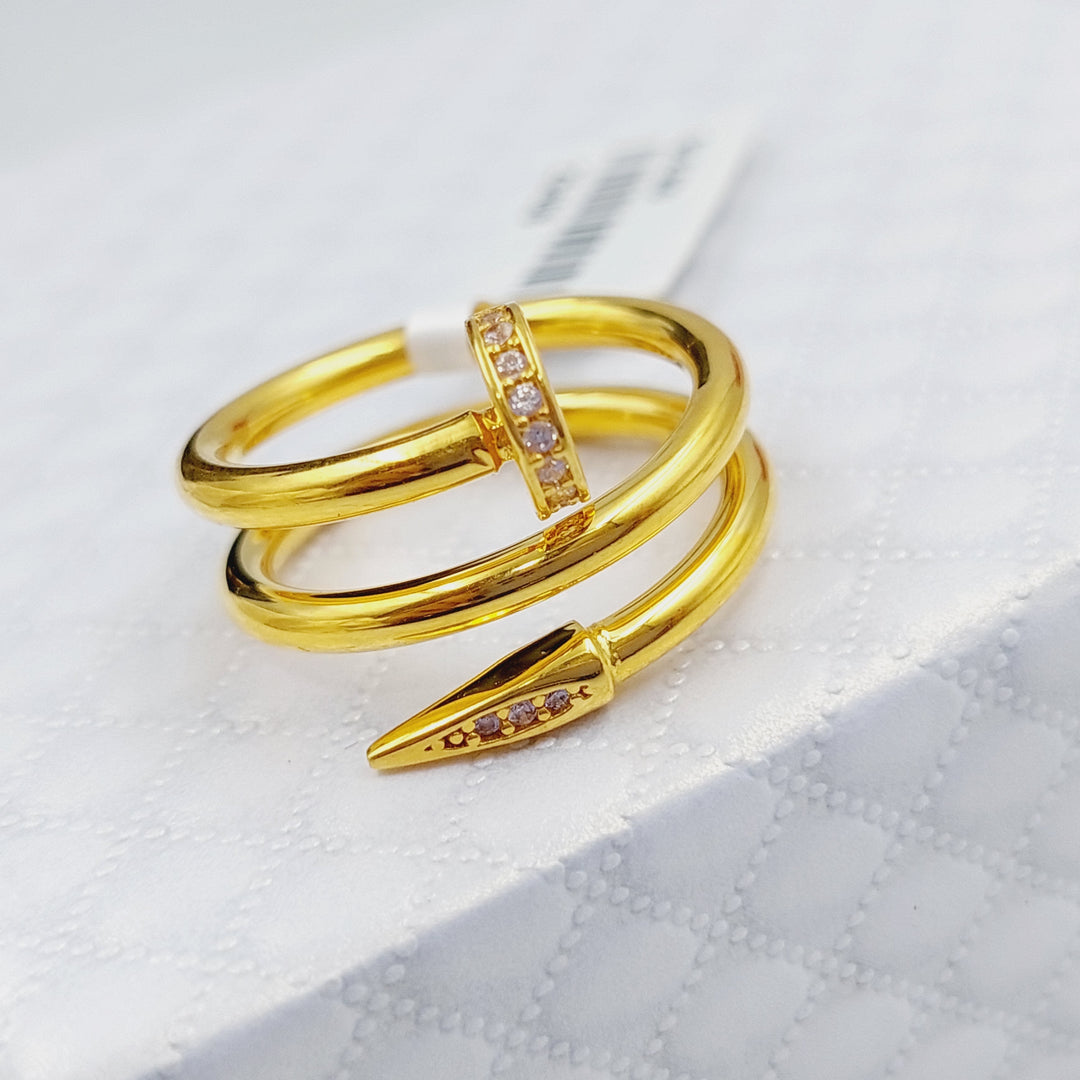 21K Gold Nail Ring by Saeed Jewelry - Image 3