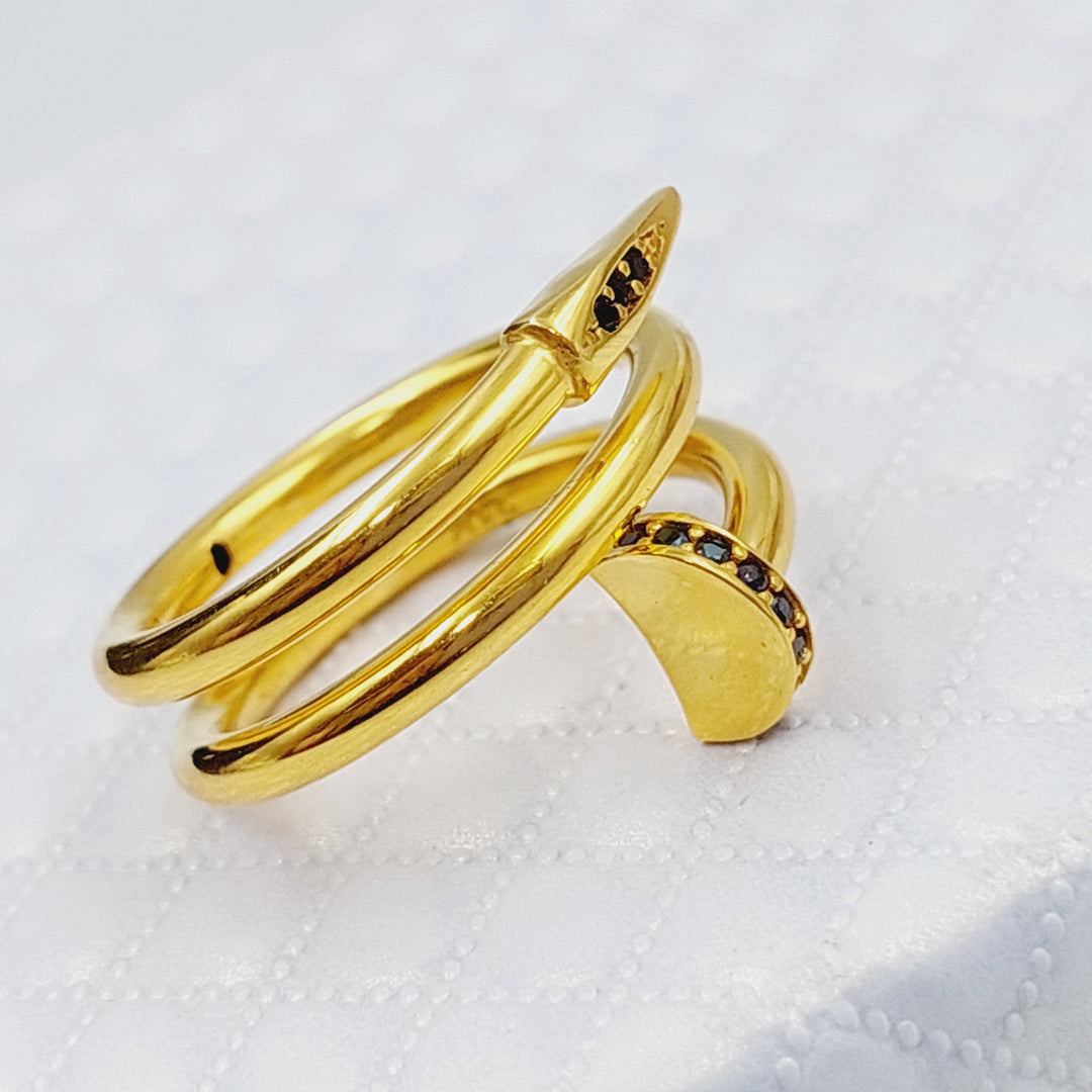 21K Gold Nail Ring by Saeed Jewelry - Image 7