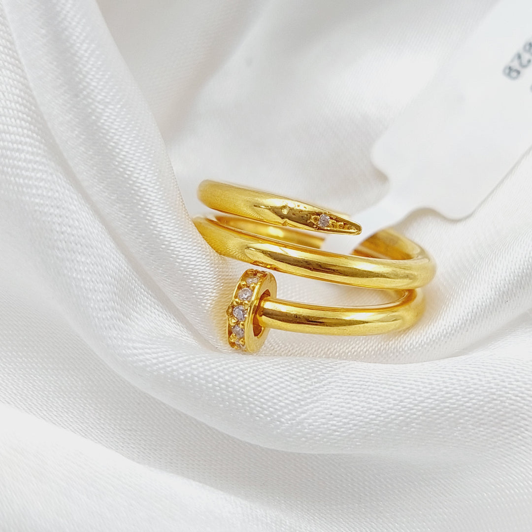 21K Gold Nail Ring by Saeed Jewelry - Image 1