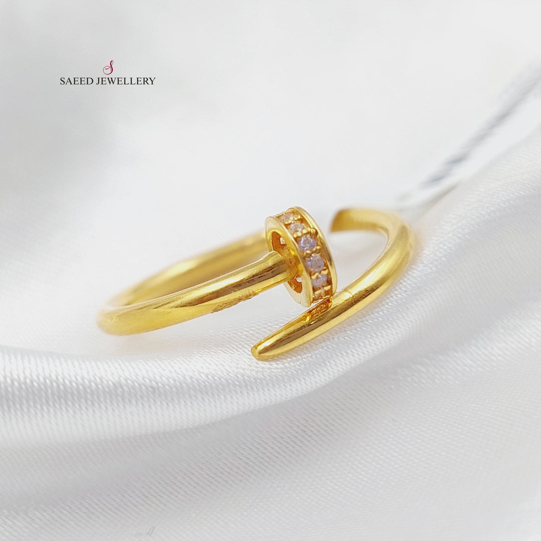 21K Gold Nail Ring by Saeed Jewelry - Image 2