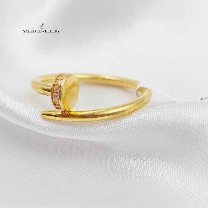 21K Gold Nail Ring by Saeed Jewelry - Image 3