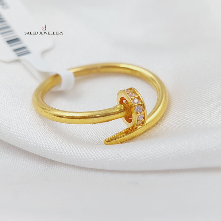 21K Gold Nail Ring by Saeed Jewelry - Image 1