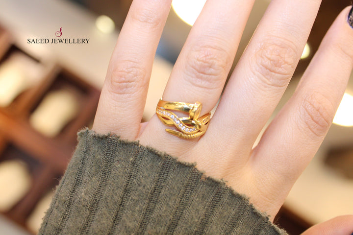 21K Gold Nail Ring by Saeed Jewelry - Image 4