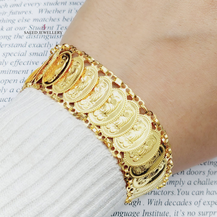 21K Gold Ounce Bracelet by Saeed Jewelry - Image 3