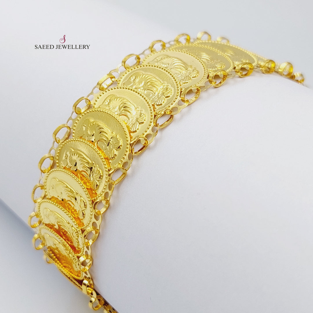 21K Gold Ounce Bracelet by Saeed Jewelry - Image 4