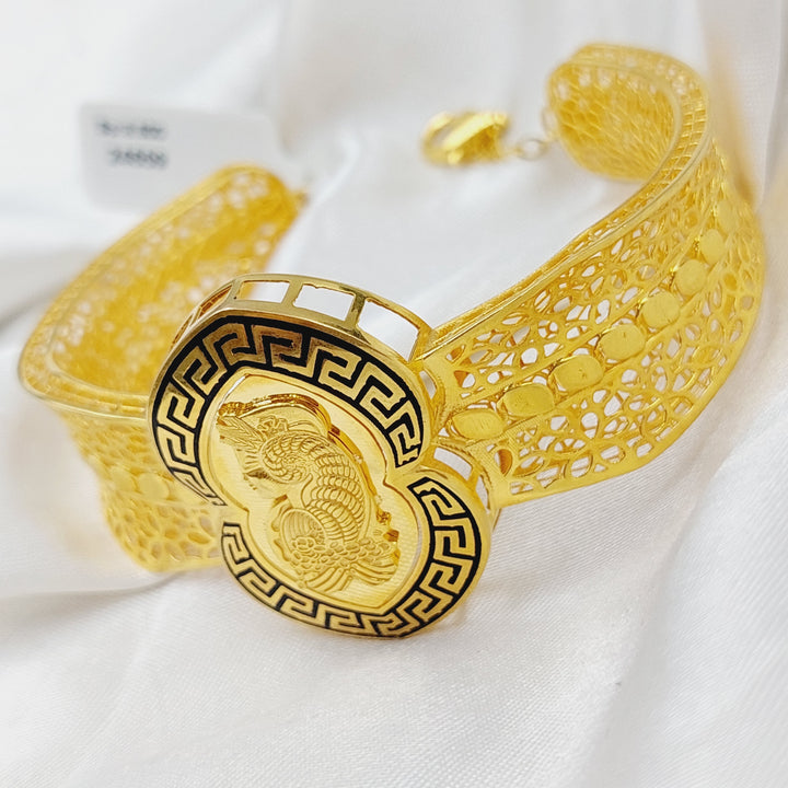 21K Gold Ounce Bracelet by Saeed Jewelry - Image 3