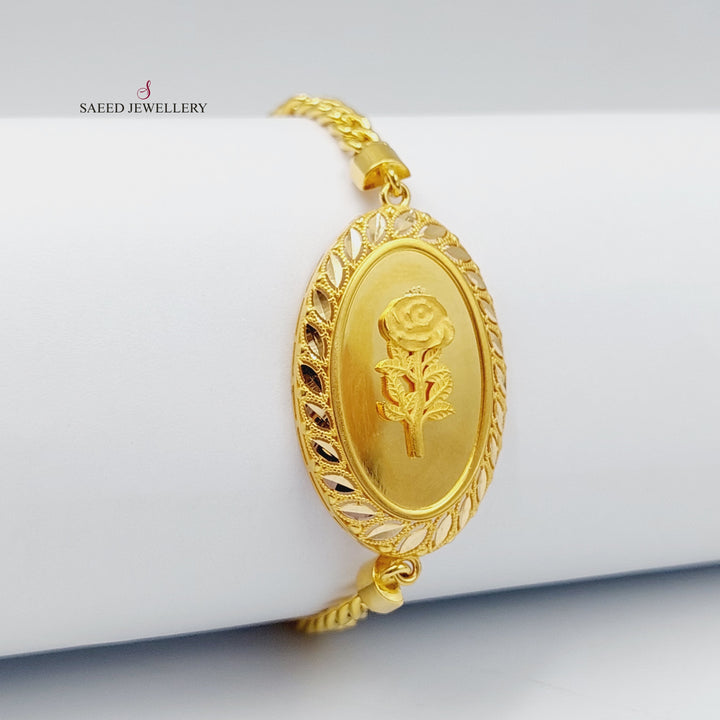 21K Gold Ounce Bracelet by Saeed Jewelry - Image 3