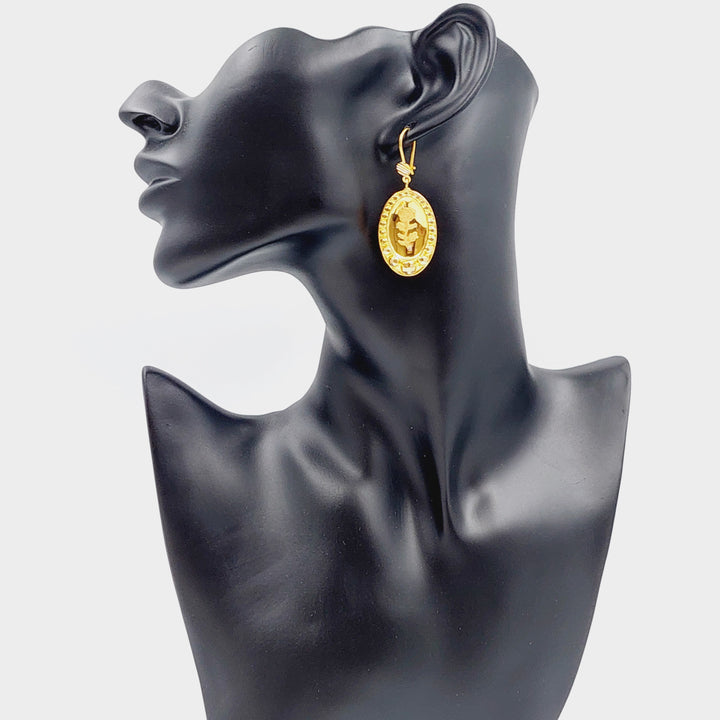 21K Gold Ounce Earrings by Saeed Jewelry - Image 3