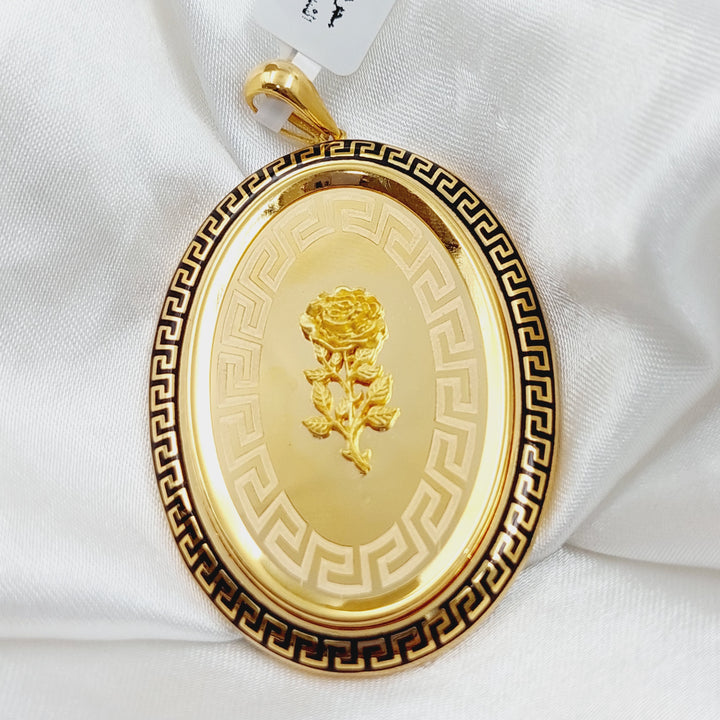 21K Gold Ounce Enamel Model Pendant by Saeed Jewelry - Image 1