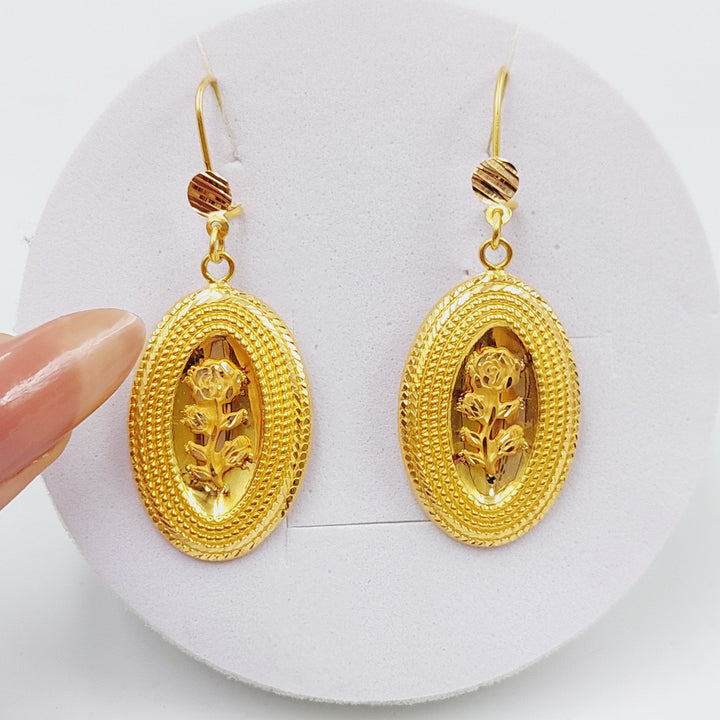 21K Gold Ounce Model Earrings by Saeed Jewelry - Image 1