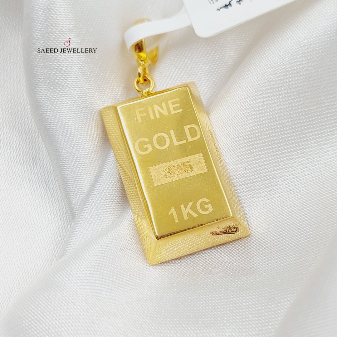 21K Gold Ounce Model Pendant by Saeed Jewelry - Image 1