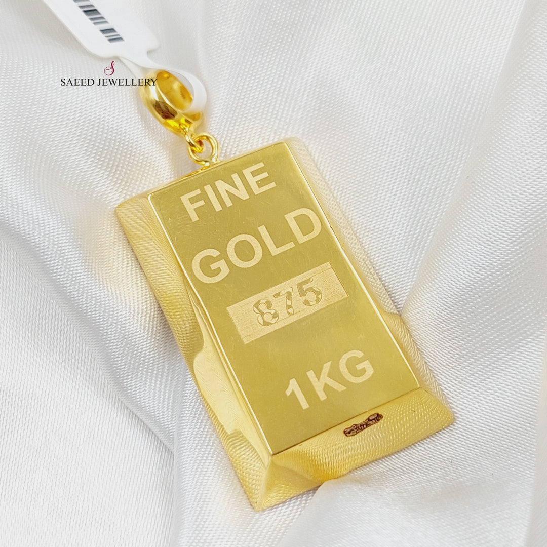 21K Gold Ounce Model Pendant by Saeed Jewelry - Image 3