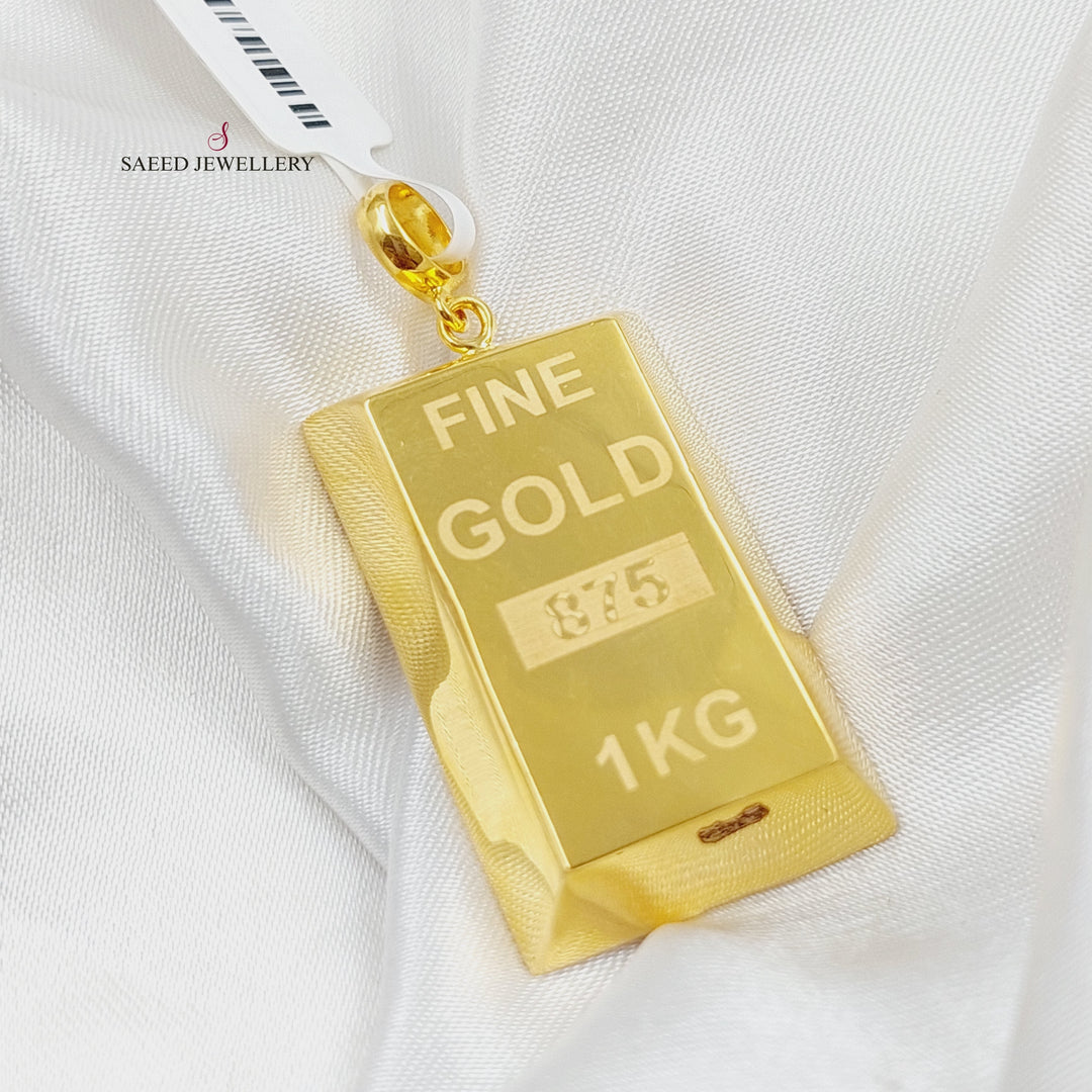 21K Gold Ounce Model Pendant by Saeed Jewelry - Image 4