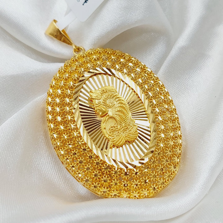 21K Gold Ounce Model Pendant by Saeed Jewelry - Image 4