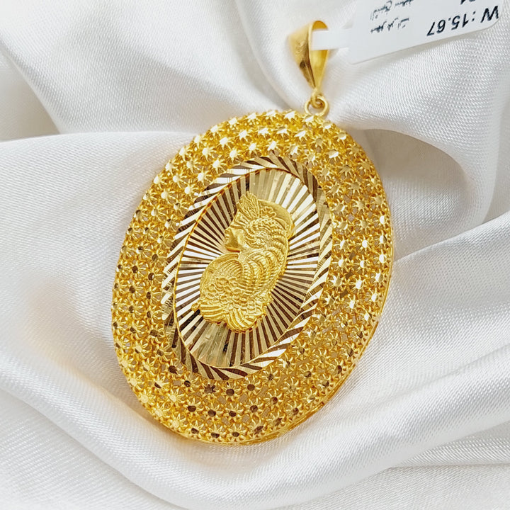 21K Gold Ounce Model Pendant by Saeed Jewelry - Image 5